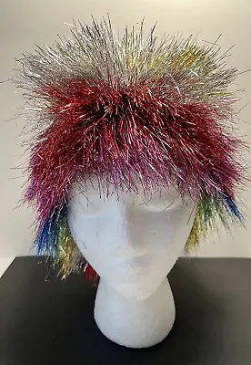 Vintage Clown Wig Rainbow Tinsel Costume Circus  • $9.95