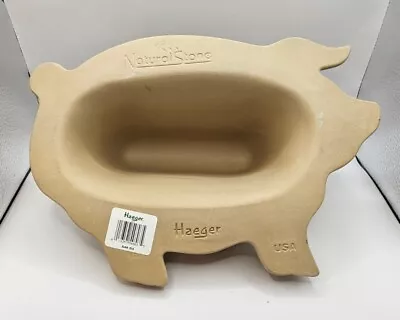 Haeger Natural Stone Pig Shaped Microwave Bacon Cooker • $15