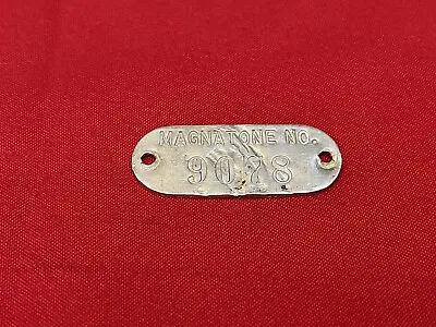 Vintage 1950s USA MAGNATONE LAP STEEL Guitar Serial Plate Badge Part • $95