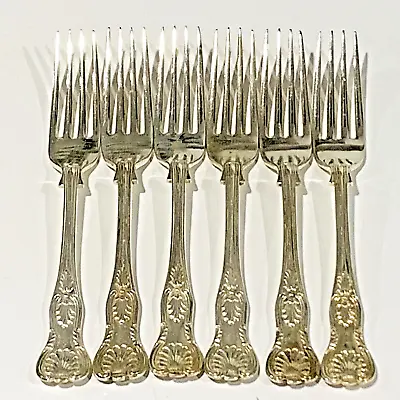 MAPPIN & WEBB Kings Pattern Silver Plate - Set 6 X ENTREE FORKS 17.5cm - English • $41.09