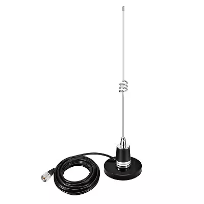 Dual Band VHF UHF 136-174MHz 400-470MHz Mobile Radio NMO Antenna+ Magnetic Base • $52