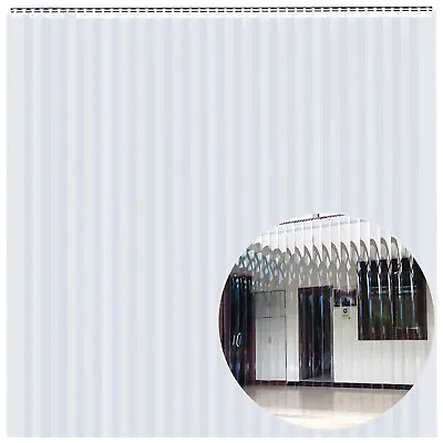 $102.64 • Buy VEVOR 8ft X 7ft Strip Door Curtain 96  X 84  Plastic Clear 6  Walk In PVC Vinyl