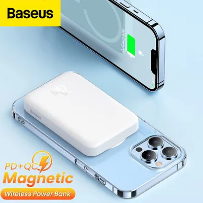 $45.99 • Buy Baseus Power Bank PD 20W Wireless Fast Charging Magnetic Battery For IPhone13 12