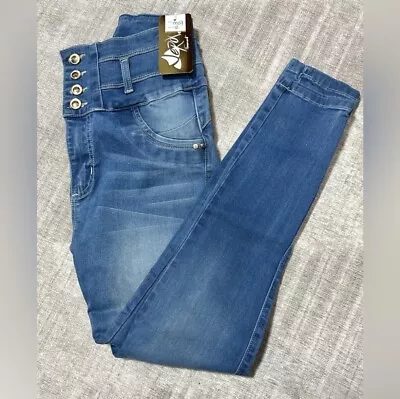 NWT Jeans Colombianos  Verox Butt Lifter High Waist Size US XXS Waist 24” Blue • $40