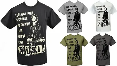 £8.50 • Buy SALE!  Mens PUNK T-Shirt SID 1977 Punk Rocker Guitar TWANG Music S-5XL