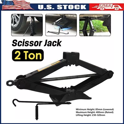 2 Ton Scissor Jack Handle Crank Tool Car Van Garage Tire Wheel Lug Wrench Jack • $27.99