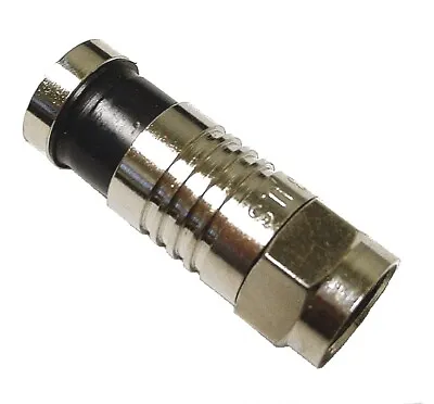 RG59 Cable F-Type Compression Video Connector Plug CATV CCTV - 1-100 Pack Lot • $4.79
