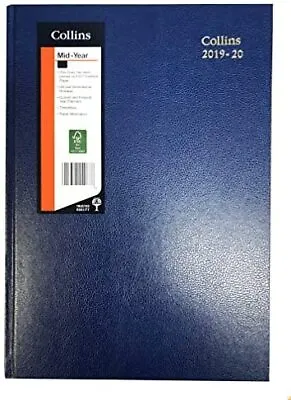 Collins 52M A5 Day To Page (Appointments) 2019-2020 Desk Diary - Blue • £4.55