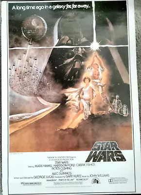 Star Wars Iv A New Hope Vintage Poster 27 X 40 1993 Harrison Ford Carrie Fisher • $29.99