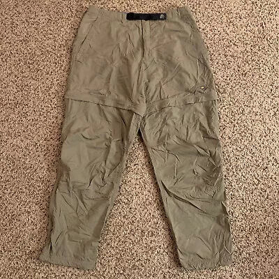 $24.95 • Buy Mountain Hardwear Mens Pants Tan Size Large L Convertible Nylon Hiking Outdoors