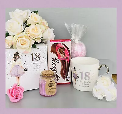 GIRLS 18th BIRTHDAY PAMPER HAMPER GIFT SET BOX HER BIRTHDAY DAUGHTER SIS FRIEND • £24.99