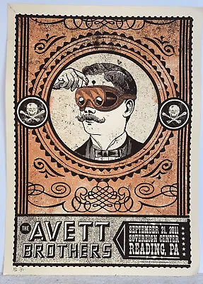 $31 • Buy The Avett Brothers Concert Poster 9/21/11 - Sovereign Center, Reading, PA 62/100