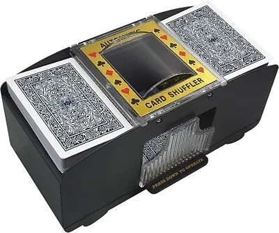 Card Shuffler 1-2 Deck Automatic Battery-Operated Electric Card Shuffler Machin • $20.55
