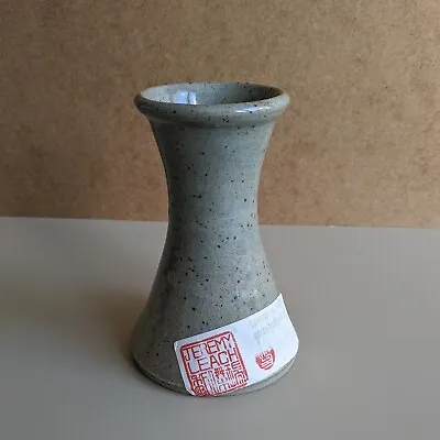 Jeremy Leach Lowerdown Studio Pottery Celadon Waisted Vase With Original Label • £14.99