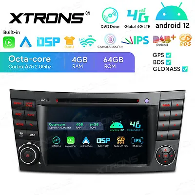 4G Android 13 4+64G Car GPS Stereo DVD Radio Navi Carplay For Mercedes-Benz W211 • $321.99