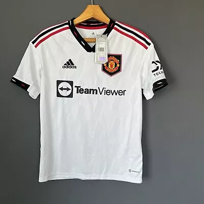 Manchester United 2022-23 Away Size L 13-14Y Boys Adidas Soccer Football Shirt • $20.76