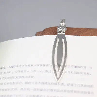 925 Sterling Silver Bookmark Page Marker Identifier Book Lover Bookworm Gift • $27.17