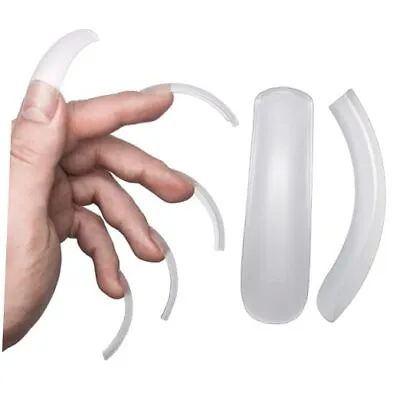Curved Nail Tips Press On Full Cover Extra Curve Square Gel X Thick Long XL  • $53.90
