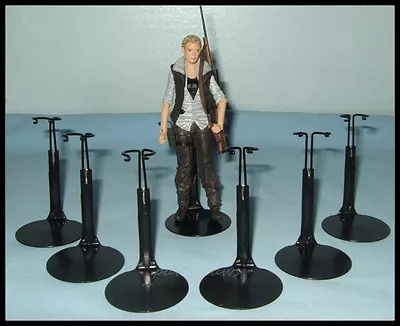 6 #1175 Action Figure DISPLAY STANDS Fit 5.5  Walking Dead 6  STAR WARS BLACK • $16.99