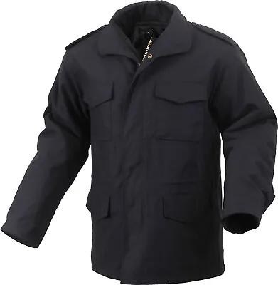 Black Military M-65 Field Coat Army M65 Jacket With Liner • $110.99