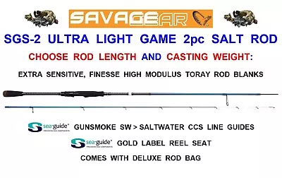 £89 • Buy 2022 Savage Gear Sgs-2 Ultra Light Game Salt Spinning Rod Lrf Sea Shore Fishing