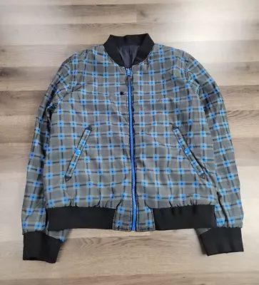 Coach MA-1 Bomber Reversible Jacket Size XL Blue Full Zip Casual Signature Coat • $99.95