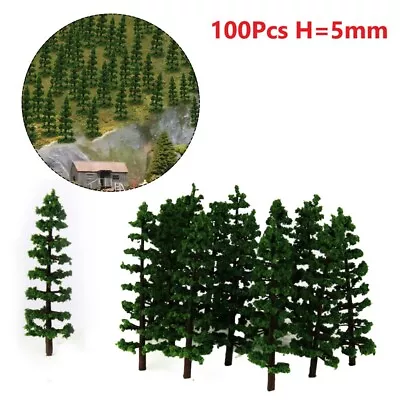 100X Model Railway Layout 1:160 N Scale Tower Trees DIY Model Trees Scenery 50mm • $14.42