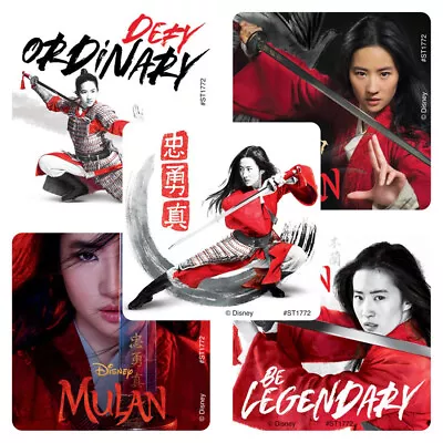 25 Mulan Live Action Movie Stickers Assorted 2.5  X 2.5  Each • $3.49