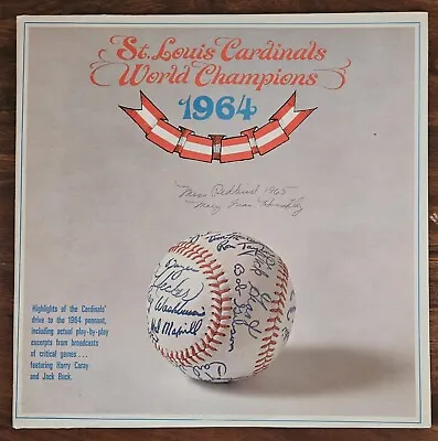 St. Louis Cardinals World Champions 1964 Broadcast Vinyl LP  • $20