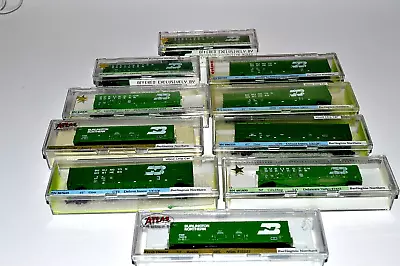 Atlas Trains Burlington Northern N Gauge 10 Total Wood Chip Refer Hopper AA+ • $165