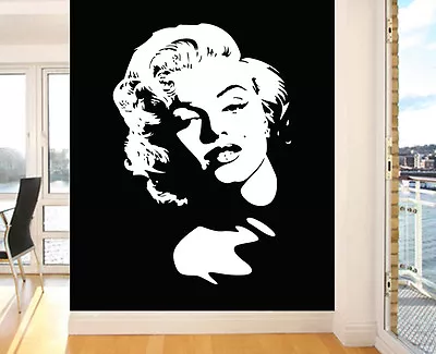 £14.99 • Buy Beautiful Marilyn Monroe White Silhouette Wall Art Vinyl Stickers Mural Decal