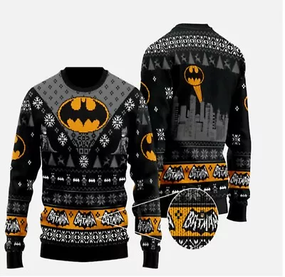 Batman Merry Ugly Christmas Love Superhero Premium 3D SWEATER Best Price Us Size • $9.99