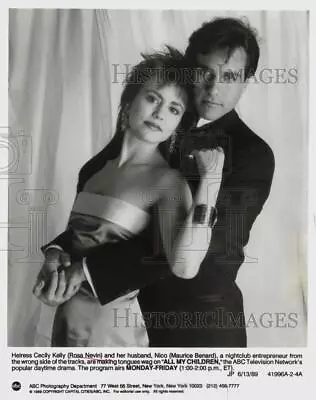 1989 Press Photo Rosa Nevin And Maurice Benard In  All My Children  On ABC • $19.99