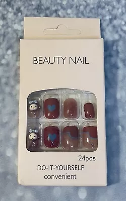 24 Pcs Sanrio My Melody Inspired Press Glue On Nails Super Cute • $4.99