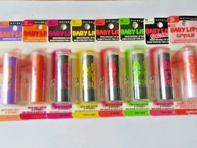 Maybelline Baby Lips Medicated Balm Gloss Tinted Electro Variety Multi Color New • $4.99