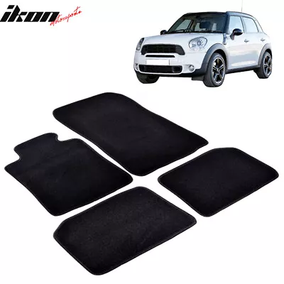 Fits 10-14 Mini Cooper Countryman Front Rear Car Floor Mats Carpets Nylon Black • $39.99