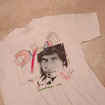VTG Bob Dylan Tom Petty The Heartbreakers True Confessions 1986 Tour T Shirt XL • $83.26