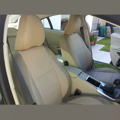 CAR SEAT COVERS (2 Pcs) | Made For VOLVO | Leatherette & Synthetic | Tan Beige • $165.25