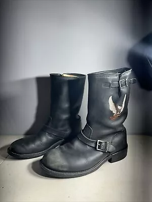 91019 Harley Davidson Motorcycle Tall Buckle Boots Sz 11 EUC • $79.95