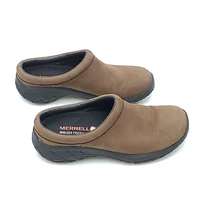 Merrell Encore Nova J59538 Women Brown Nubuck Leather Casual Slip-On Mule Shoe 7 • $41.92