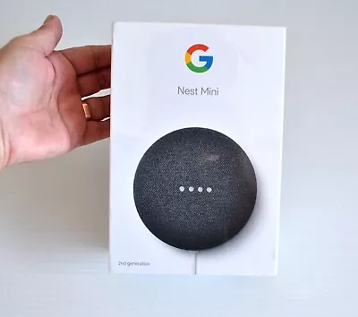 GOOGLE NEST Mini - 2nd Generation Smart Speaker - Charcoal - Sealed In Box • $50