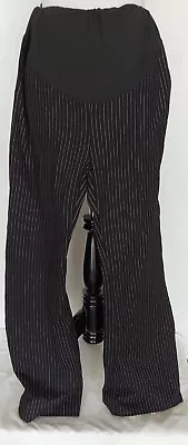 *NEW* URBEST Black Gray Pinstriped Maternity Dress Pants Women's Size XL. #254 • $14.99