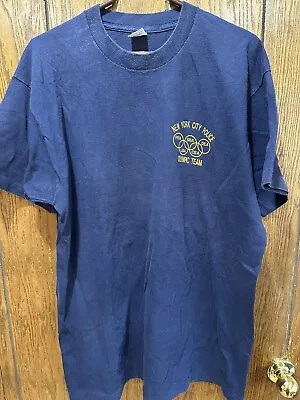 Vtg 90s Fruit Of The Loom Nypd New York City Police Olympic Team T-shirt Xl • $9.99