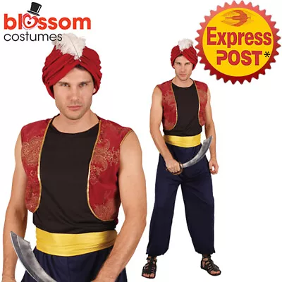 CSW77 Mens Persian Aladdin Genie Arabian Prince Sultan Shiek Book Week Costume • $24.42