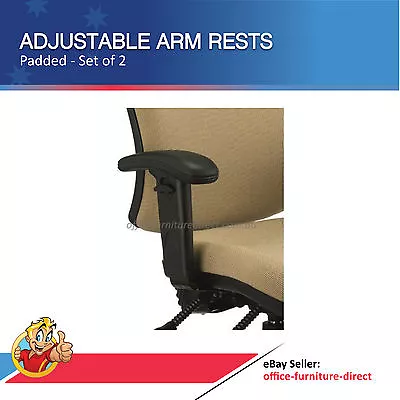 Office Chair Adjustable Arm Rest Height Adjustable Desk Chairs Arms Pad & Bolts  • $67