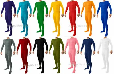 Adult Unisex Spandex Unitard Bodysuit Costume Men Tight Suit Dance Yoga Unitard  • £14.16