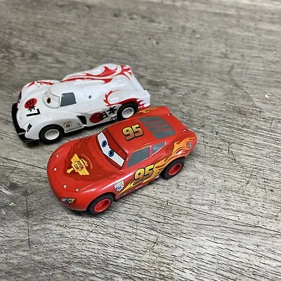 Micro Scalextric Disney Cars X2 Lightning McQueen Working • £18.99