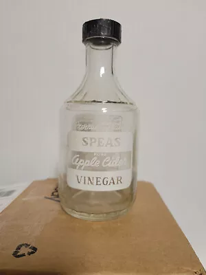 Speas Vinegar Table Vinegar Bottle. Rogers ARK. 1/2 Pint In Size Original Lid • $22