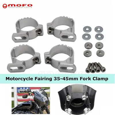 Quarter Headlight Windshield Fairing 35-45mm Fork Mount Clamps For Harley Dyna • $25.99