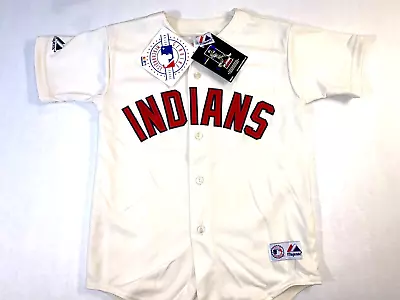 Rare Vintage 2000's CC Sabathia Cleveland Indians Baseball Jersey NWT Youth MED • $33.99